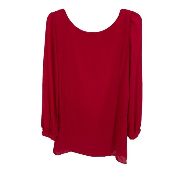 Lulus Long Sleeve Mini Dress Size Medium Red NWT Lined - Picture 1 of 6